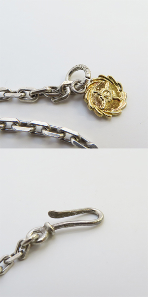 実際に弊社で買取させて頂いたFIRST ARROWS/ファーストアローズ K18付き 上金 右向き フェザー/ALL K18 SPメタル P-390/チェーン ネックレスの画像 8枚目