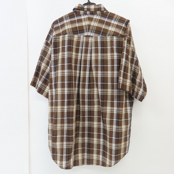 実際に弊社で買取させて頂いたDESCENDANT/ディセンダント くじら刺繍 半袖チェックシャツ/2の画像 1枚目