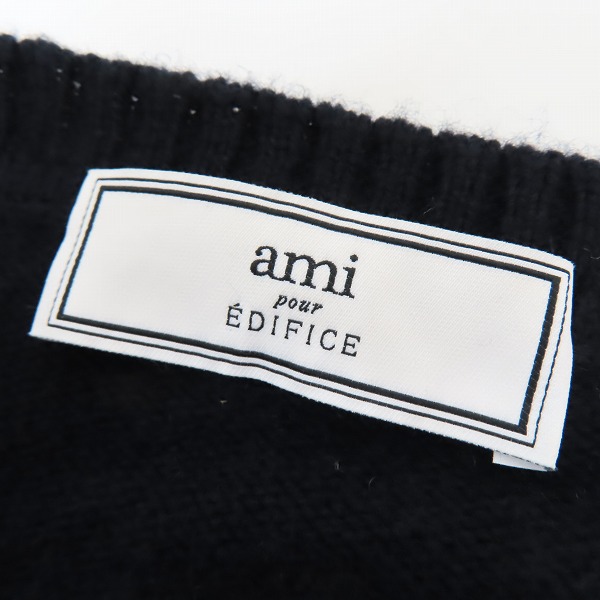 実際に弊社で買取させて頂いたAMI×EDIFICE/アミ×エディフィス ウール ドット ニット/Mの画像 2枚目