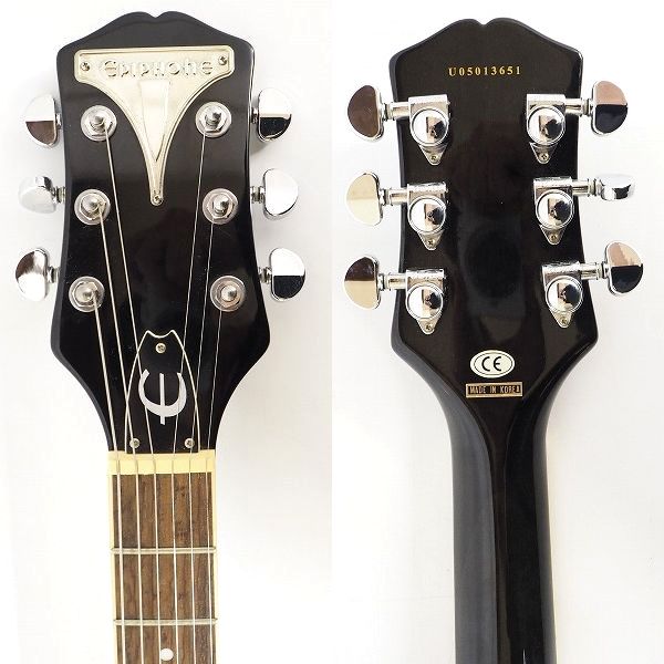 実際に弊社で買取させて頂いた★Epiphone/エピフォン  WILDKAT/ワイルドキャット セミアコ Bigsby搭載 エレキギター ハードケース付の画像 2枚目