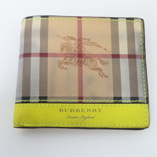 実際に弊社で買取させて頂いたBurberry/バーバリー カーフレザー HAYMARKET 二つ折り財布/ウォレット
