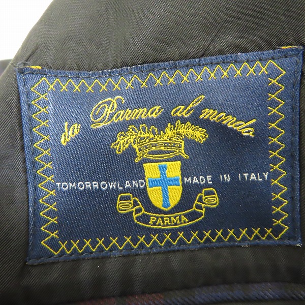 実際に弊社で買取させて頂いたTOMORROWLAND/トゥモローランド チェック柄 2B テーラードジャケット 62-07-94-07005 46の画像 2枚目