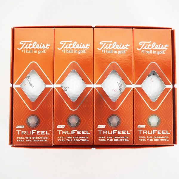 実際に弊社で買取させて頂いた【未使用/オウンネーム】Titleist/タイトリスト TRUFEEL ゴルフボール ホワイト 1ダース 