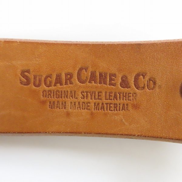 実際に弊社で買取させて頂いたSUGAR CANE/シュガーケーン スタッズ レザーベルト 32の画像 3枚目