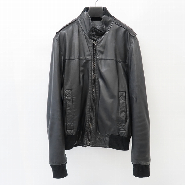 実際に弊社で買取させて頂いた【JPタグ】GIVENCHY/ジバンシー ラムレザー ミリタリージャケット/50