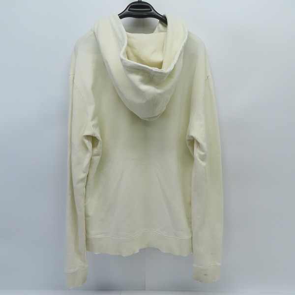 実際に弊社で買取させて頂いた【JPタグ】サンローランパリ 18AW ロゴプリントダメージ加工プルオーバーパーカー 60TZ 561169 YB2ZW 9721/Sの画像 1枚目