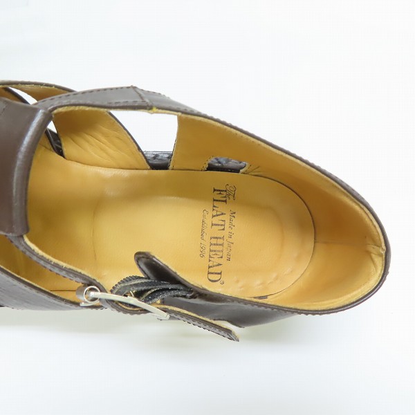 実際に弊社で買取させて頂いたTHE FLAT HEAD/フラットヘッド GURKHA SANDALS/グルカサンダル ホースハイド Mの画像 4枚目