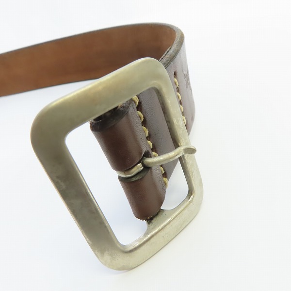 実際に弊社で買取させて頂いた(1)SUGAR CANE/シュガーケーン ギャリソンベルト ブラウン Size：36の画像 9枚目