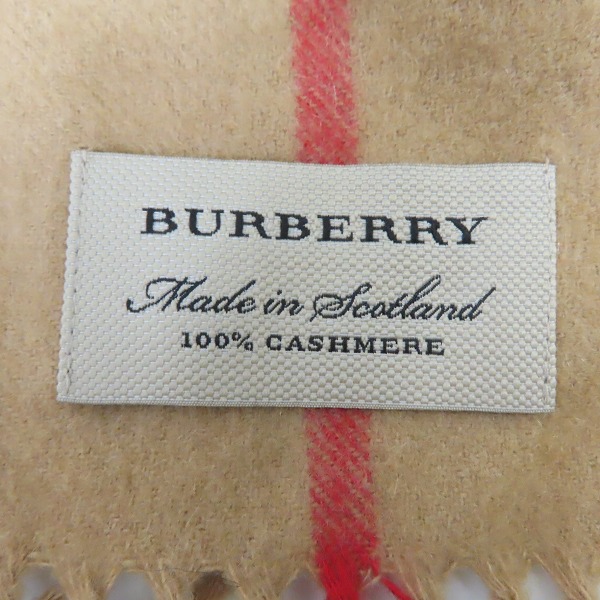 実際に弊社で買取させて頂いたBURBERRY/バーバリー カシミア100% チェック柄 ハート マフラーの画像 1枚目