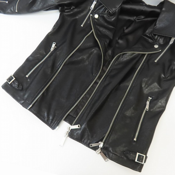 実際に弊社で買取させて頂いたNO ID. BLACK/ノーアイディー ブラック ダブルライダースジャケット 446006-307B/2の画像 5枚目