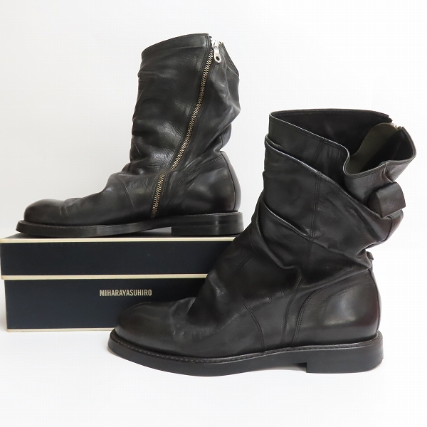 実際に弊社で買取させて頂いたMIHARA YASUHIRO/ミハラヤスヒロ サイドジップブーツ 63250900/27の画像 3枚目