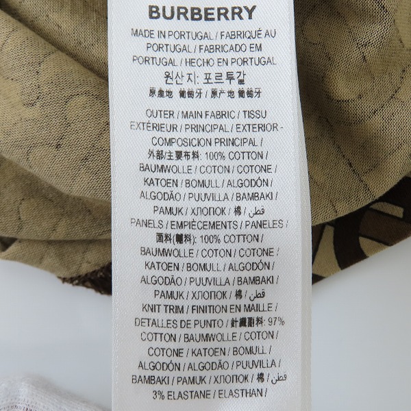 実際に弊社で買取させて頂いたBURBERRY/バーバリー ロゴ総柄オーバーサイズTシャツ 8018239/Sの画像 3枚目