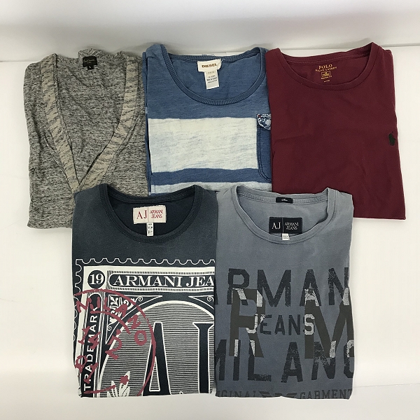 実際に弊社で買取させて頂いた【おまとめ品】アルマーニジーンズ/ラルフローレン/ポールスミス/ディーゼル Tシャツ/カーディガン