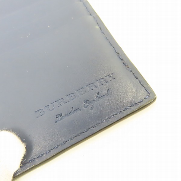 実際に弊社で買取させて頂いたBurberry/バーバリー カーフレザー HAYMARKET 二つ折り財布/ウォレットの画像 4枚目