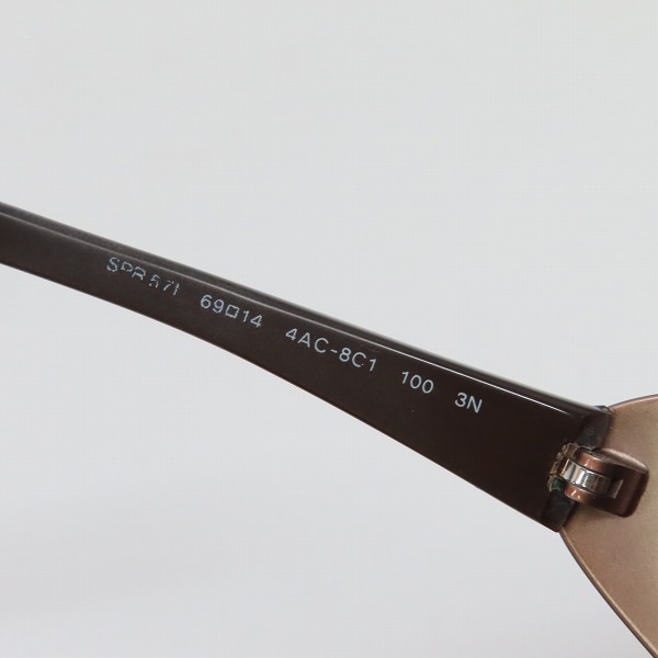 実際に弊社で買取させて頂いたPRADA/プラダ Brown Swing レンズ度入り サングラス/アイウェア SPR571の画像 6枚目