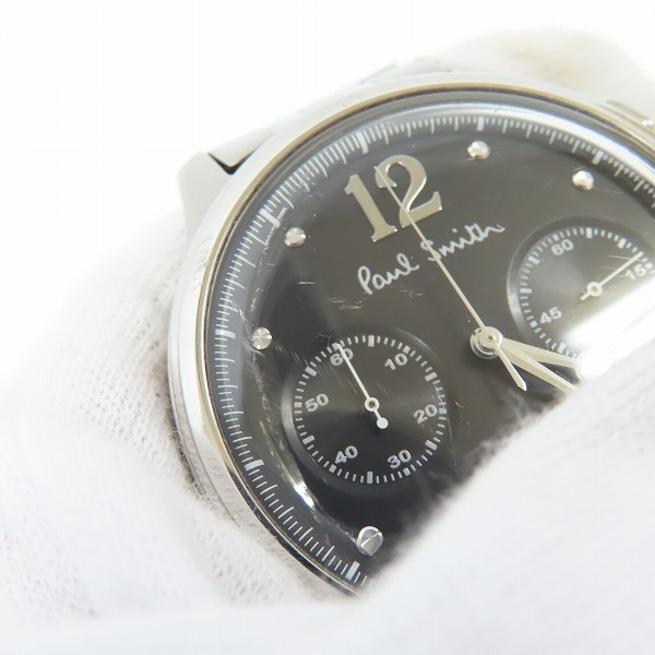 実際に弊社で買取させて頂いたPaul Smith/ポールスミス シティツーカウンター クロノ 腕時計 6521-S087252【動作未確認】の画像 5枚目