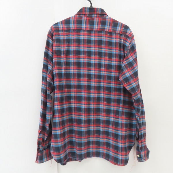 実際に弊社で買取させて頂いたSUGAR CANE/シュガーケーン スラブツイルチェック 長袖 ワークシャツ SC26745/XLの画像 1枚目