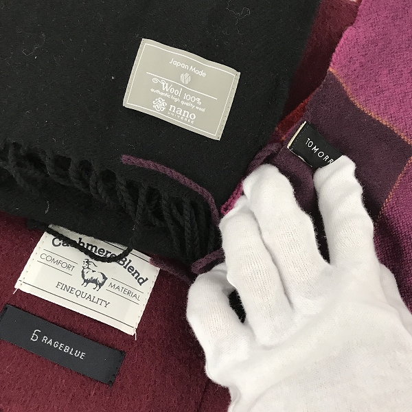 実際に弊社で買取させて頂いた【おまとめ品】トゥモローランド/レイジブルー/ナノ・ユニバース 等 マフラー/ストール 他の画像 1枚目