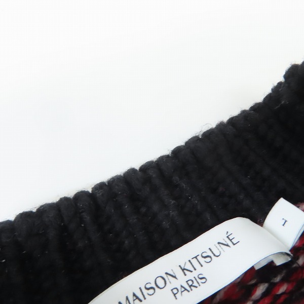 実際に弊社で買取させて頂いたMAISON KITSUNE/メゾンキツネ 22AW MOULINE CHECK PULLOVER/チェック プルオーバー ニットセーター JM00554KT1036/Lの画像 4枚目