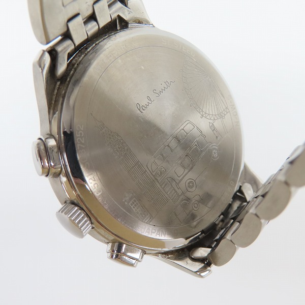 実際に弊社で買取させて頂いたPaul Smith/ポールスミス シティツーカウンター クロノ 腕時計 6521-S087252【動作未確認】の画像 4枚目