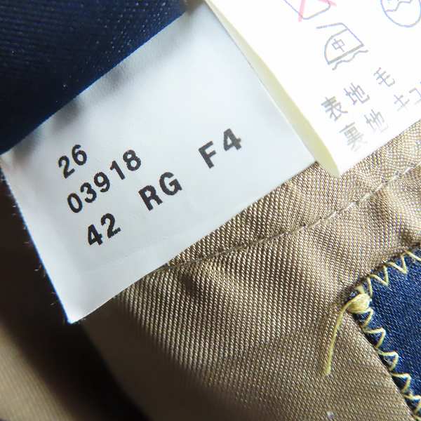 実際に弊社で買取させて頂いたBROOKS BROTHERS/ブルックスブラザーズ チェック 2B テーラードジャケット/42の画像 3枚目