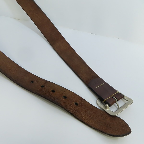 実際に弊社で買取させて頂いた(2)SUGAR CANE/シュガーケーン ギャリソンベルト ブラウン Size：36の画像 4枚目