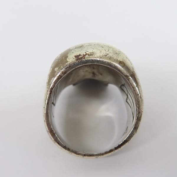 実際に弊社で買取させて頂いた【ギャラ付き】CRAZY PIG/クレイジーピッグ ラージエビルスカルリングの画像 2枚目