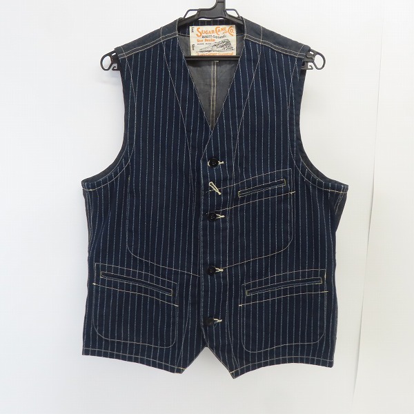 実際に弊社で買取させて頂いたSUGAR CANE/シュガーケーン デニム地 ワークベスト/40