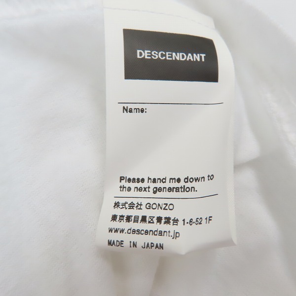 実際に弊社で買取させて頂いたDESCENDANT×Ron Herman/ディセンダント×ロンハーマン 長袖Tシャツ バックプリント/2の画像 3枚目