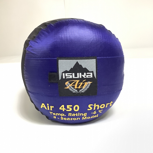 実際に弊社で買取させて頂いたISUKA/イスカ Air 450 short マミー型 シュラフ 寝袋の画像 7枚目
