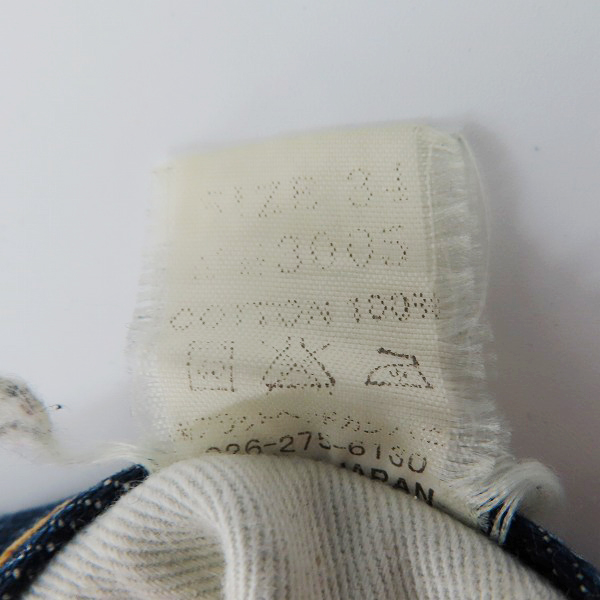 実際に弊社で買取させて頂いたTHE FLAT HEAD/フラットヘッド 限定モデル 赤タブ デニムパンツ 3005LTD/W34L36の画像 4枚目