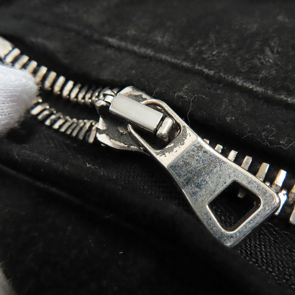 実際に弊社で買取させて頂いたBALMAIN/バルマン 15AW コーティングバイカーライダースジャケット W5HT828D208/XSの画像 7枚目