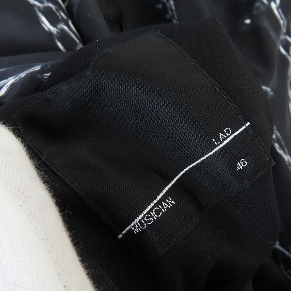 実際に弊社で買取させて頂いたLAD MUSICIAN/ラッドミュージシャン リバーシブルブルゾン 手錠 2120-352/46の画像 4枚目