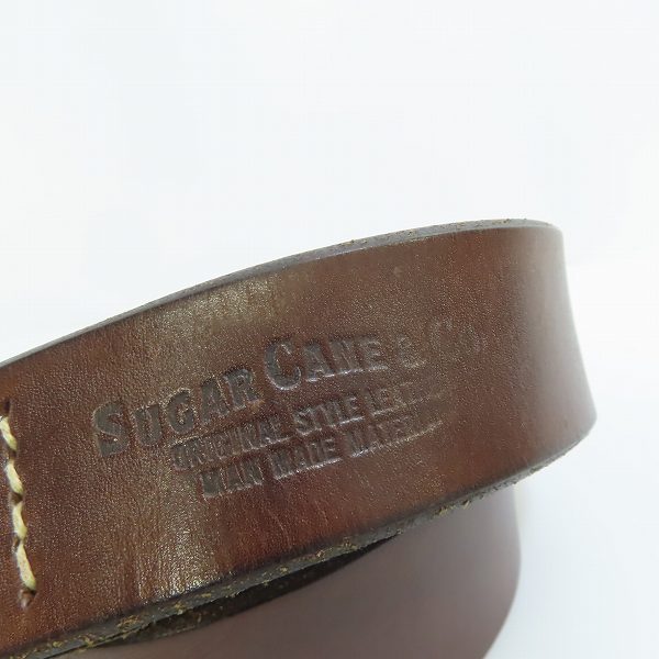 実際に弊社で買取させて頂いた(2)SUGAR CANE/シュガーケーン ギャリソンベルト ブラウン Size：36の画像 1枚目