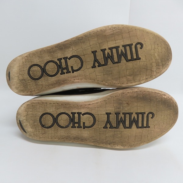 実際に弊社で買取させて頂いたJIMMY CHOO/ジミーチュウ クロコ型押し ハイカット スニーカー/44の画像 2枚目