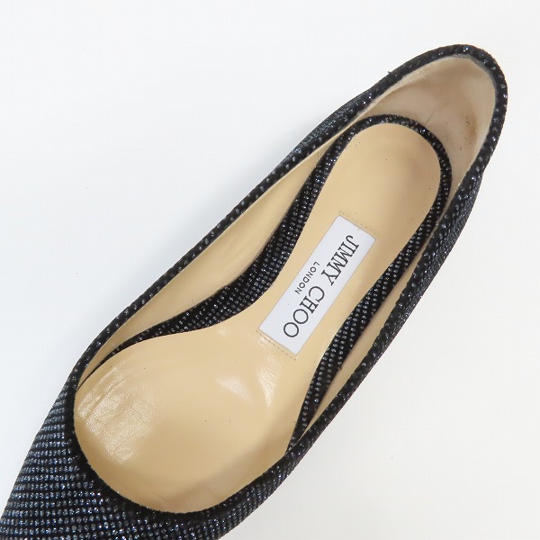 実際に弊社で買取させて頂いたJIMMY CHOO/ジミーチュウ ラメパンプス/34の画像 4枚目