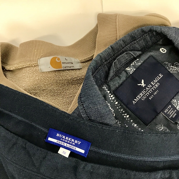 実際に弊社で買取させて頂いた【おまとめ品】バーバリー/アメリカンイーグル/カーハート 等 キッズ/メンズ 半袖Tシャツ/ジャケット/パンツ 他の画像 1枚目