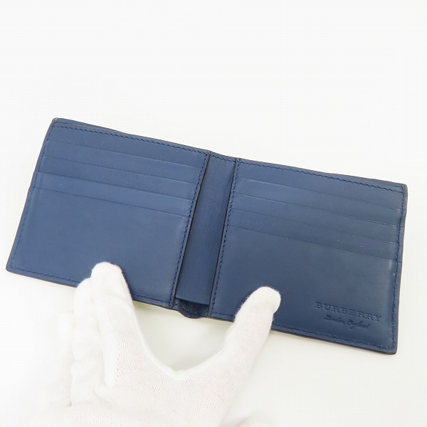 実際に弊社で買取させて頂いたBurberry/バーバリー カーフレザー HAYMARKET 二つ折り財布/ウォレットの画像 3枚目