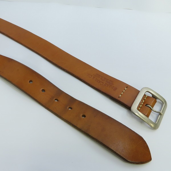 実際に弊社で買取させて頂いたSUGAR CANE/シュガーケーン ギャリソンベルト ライトブラウン Size：36の画像 3枚目