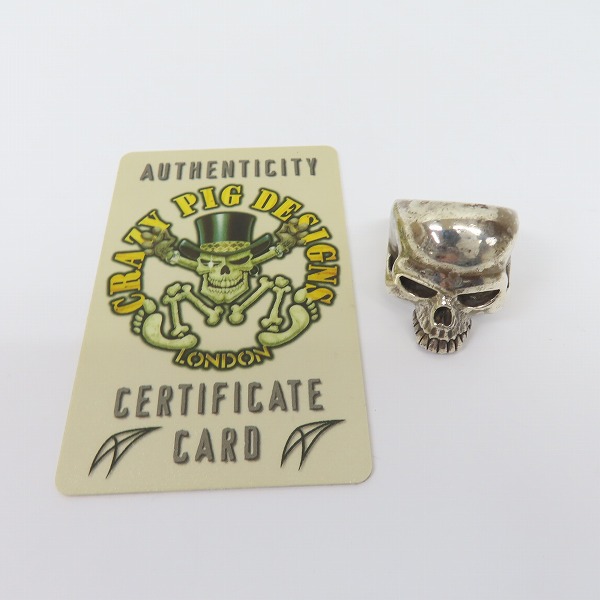 実際に弊社で買取させて頂いた【ギャラ付き】CRAZY PIG/クレイジーピッグ ラージエビルスカルリングの画像 8枚目