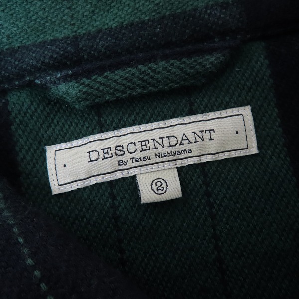 実際に弊社で買取させて頂いたDESCENDANT/ディセンダント コットン 長袖 チェック シャツ/2の画像 2枚目