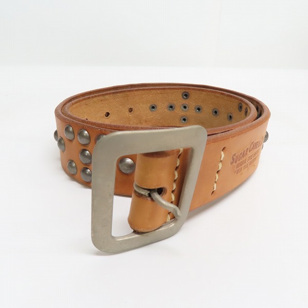 実際に弊社で買取させて頂いたSUGAR CANE/シュガーケーン スタッズ レザーベルト 32