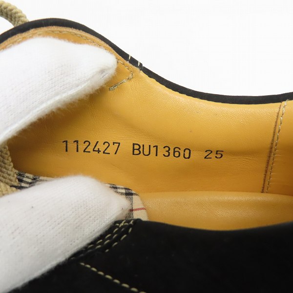 実際に弊社で買取させて頂いたBURBERRY/バーバリー レザーシューズ/ブラック/1360/25の画像 5枚目