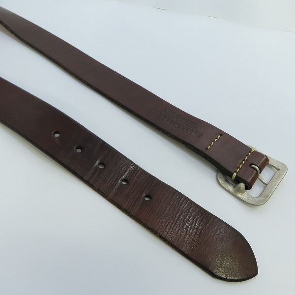 実際に弊社で買取させて頂いた(1)SUGAR CANE/シュガーケーン ギャリソンベルト ブラウン Size：36の画像 3枚目