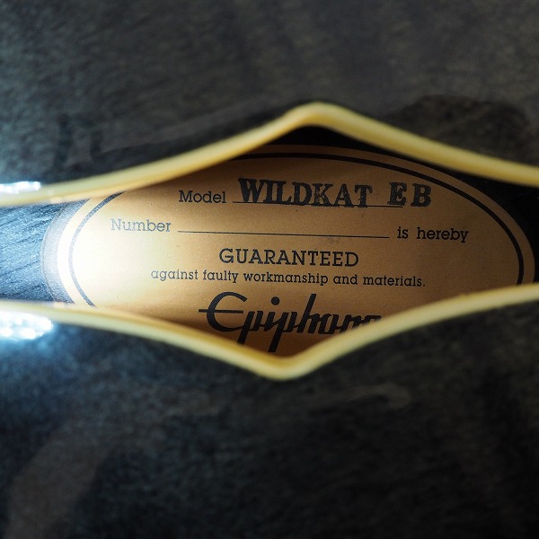 実際に弊社で買取させて頂いた★Epiphone/エピフォン  WILDKAT/ワイルドキャット セミアコ Bigsby搭載 エレキギター ハードケース付の画像 4枚目