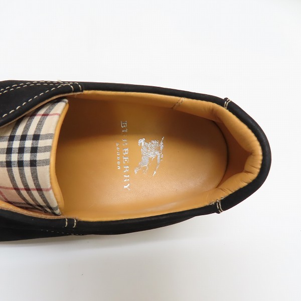 実際に弊社で買取させて頂いたBURBERRY/バーバリー レザーシューズ/ブラック/1360/25の画像 4枚目