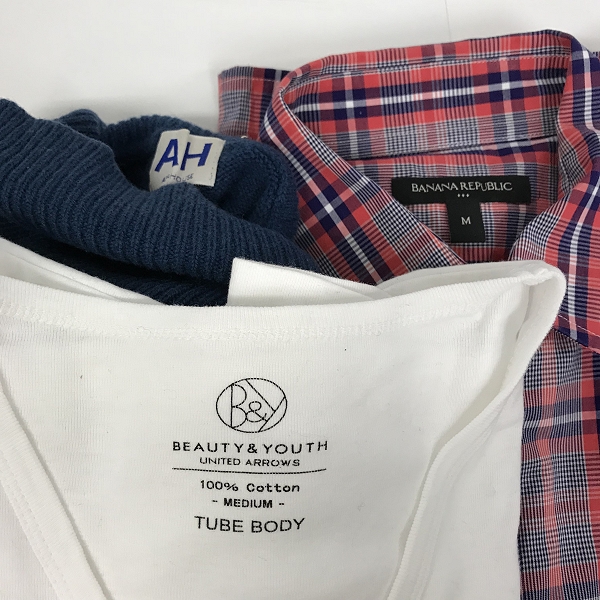 実際に弊社で買取させて頂いた【おまとめ品】ユナイテッドアローズ/バナナリパブリック/アバハウス 等 マフラー/Tシャツ/シャツ/ニットの画像 1枚目