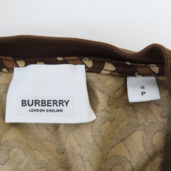 実際に弊社で買取させて頂いたBURBERRY/バーバリー ロゴ総柄オーバーサイズTシャツ 8018239/Sの画像 2枚目