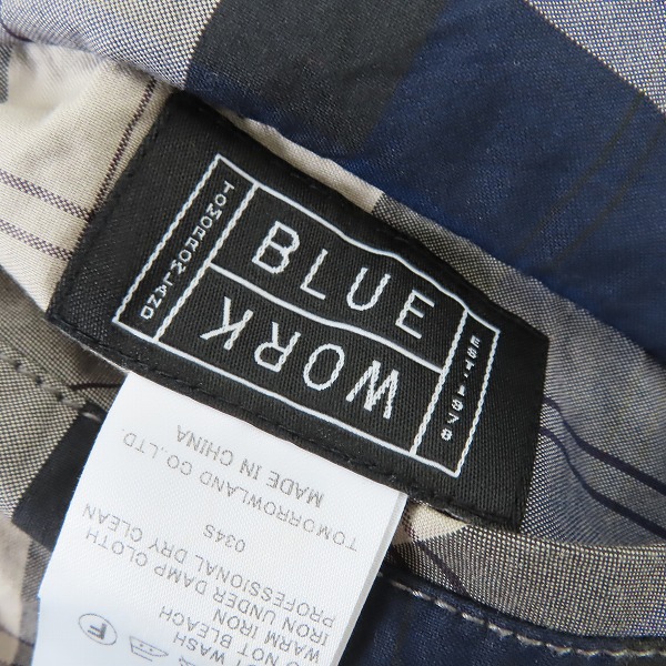 実際に弊社で買取させて頂いたTOMORROWLAND/トゥモローランド リバーシブル チェック ステンカラーコート/Mの画像 4枚目