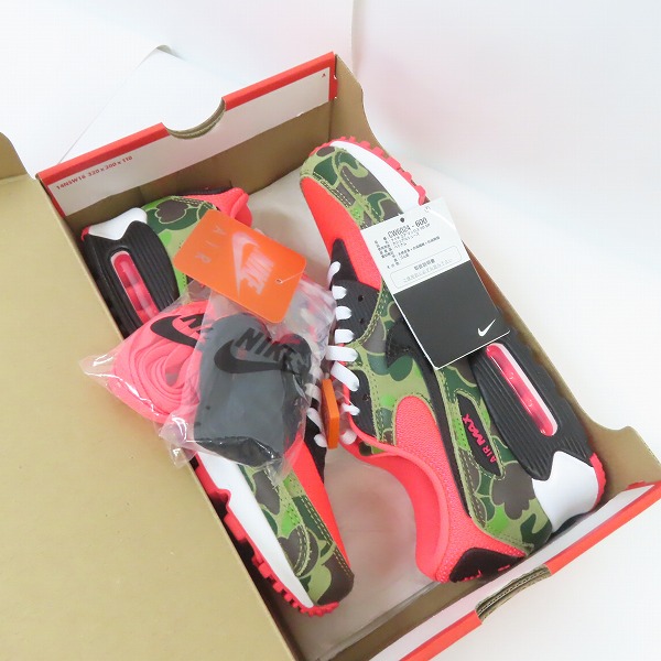 実際に弊社で買取させて頂いたNIKE/ナイキ アトモス AIR MAX 90 DUCK CAMO エアマックス90 CW6024-600/26.5の画像 7枚目